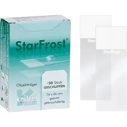 StarFrost Microscoopglaasje met kleurverbranding met matte rand, lichtblauw |